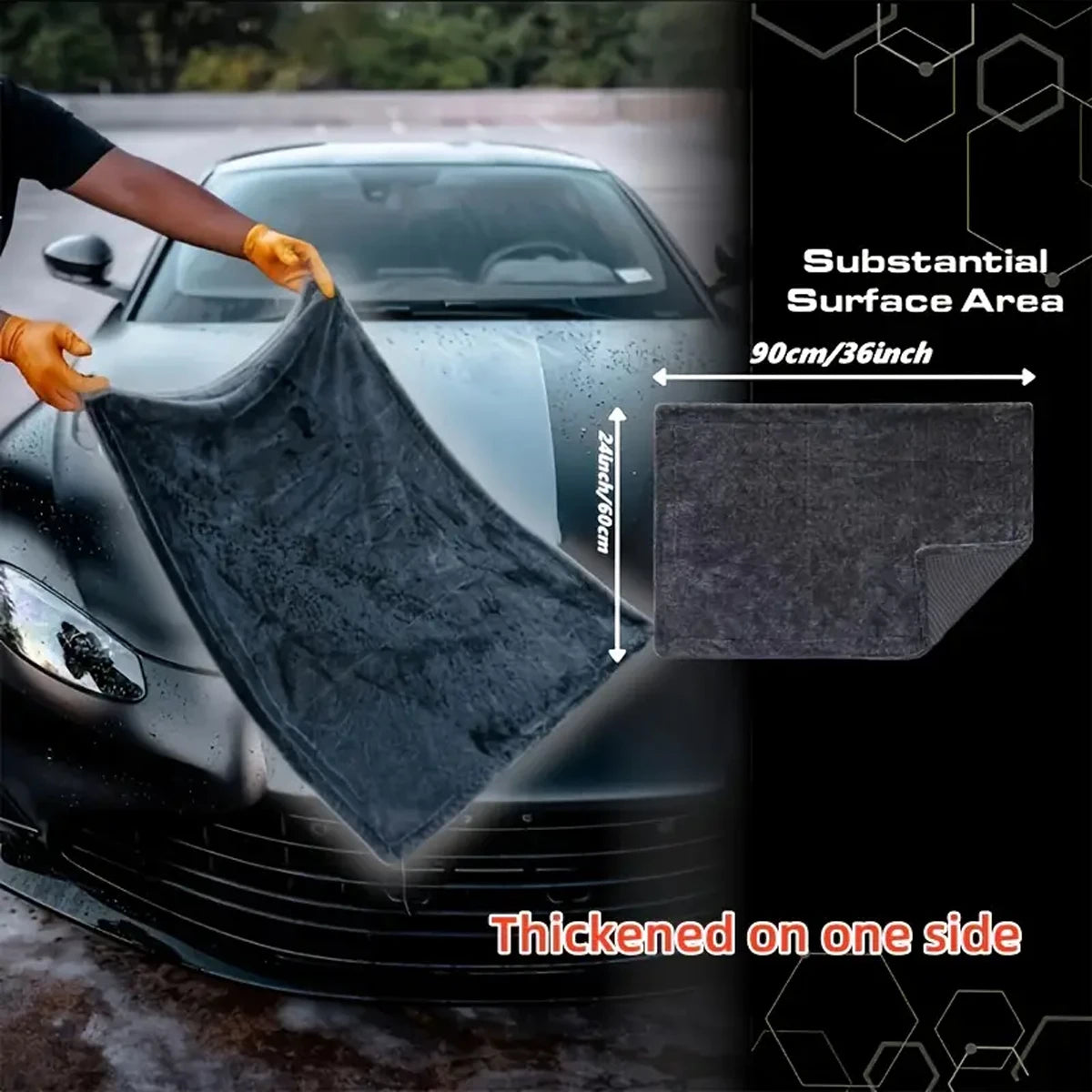 Oversized Microfibre Car Drying Towel | High-Absorbency Cleaning Cloth