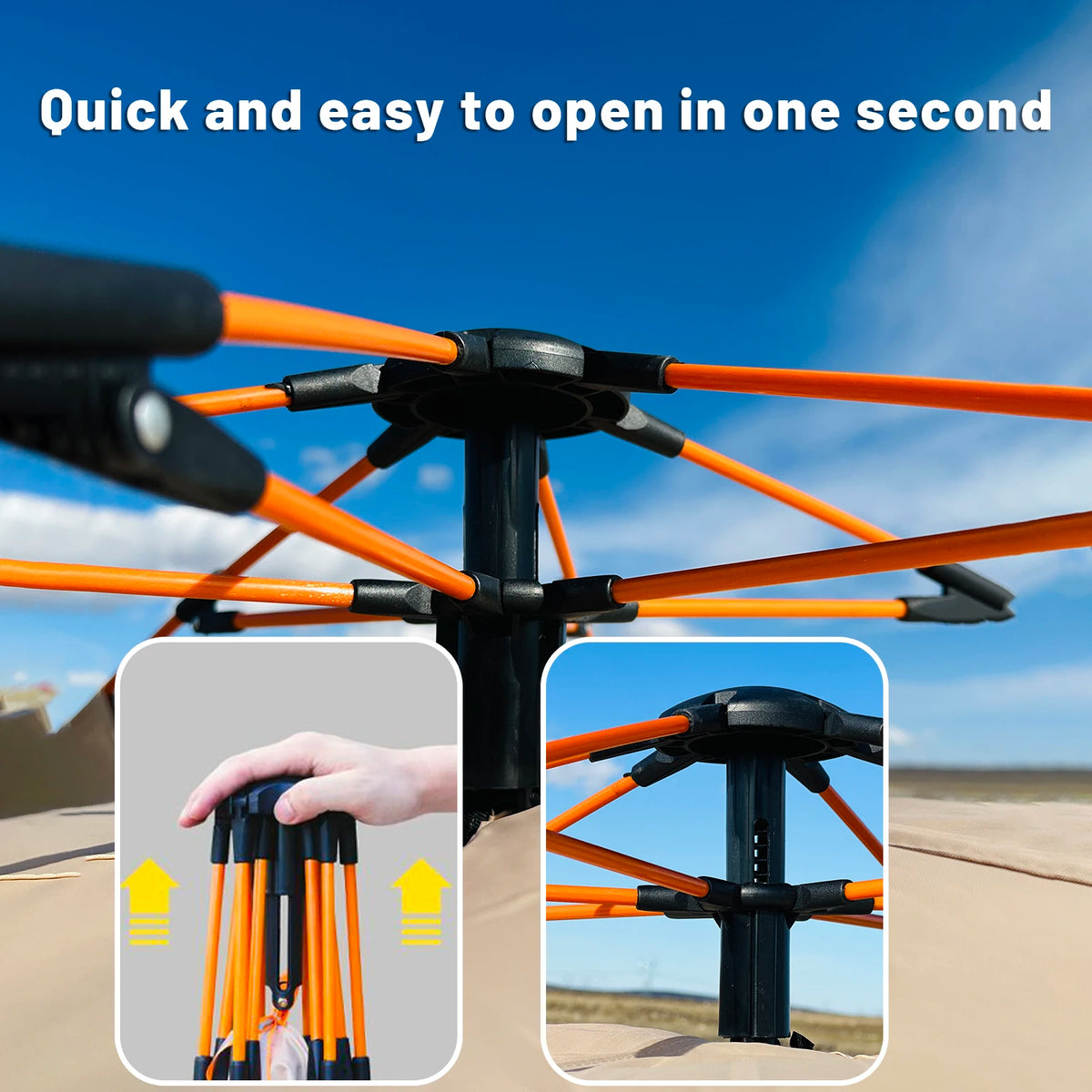 3–4 Person Automatic Camping Tent | Quick-Open Waterproof Family Shelter