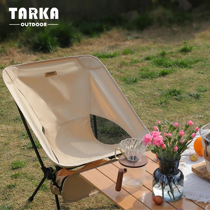 TARKA Ultralight Folding Camping Chair | 900g Portable Moon Chair