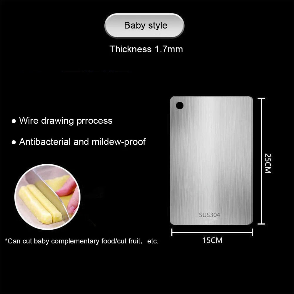 Stainless Steel Cutting Board | Double-Sided Camp Kitchen Prep Board