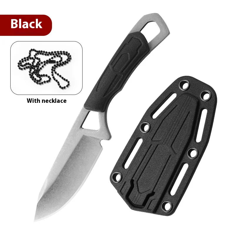 Mini EDC Neck Knife with Sheath & Chain | 5.5cm Stainless Steel Blade