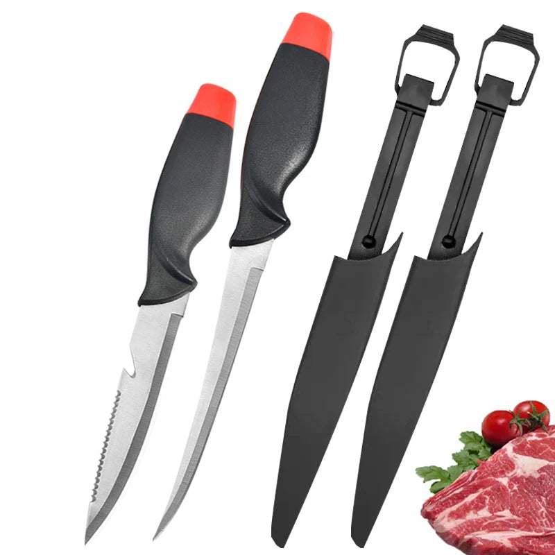 3Cr13 Stainless Steel Fish Filleting & Utility Knife | 14.4cm Blade with Cover