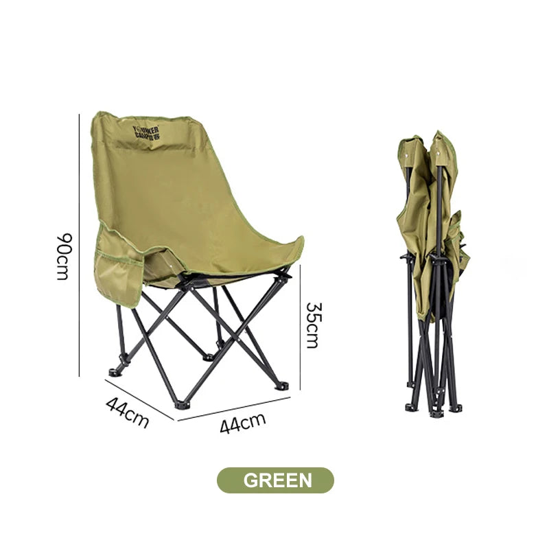 Portable Folding Moon Chair | Padded Camping & Outdoor Chair