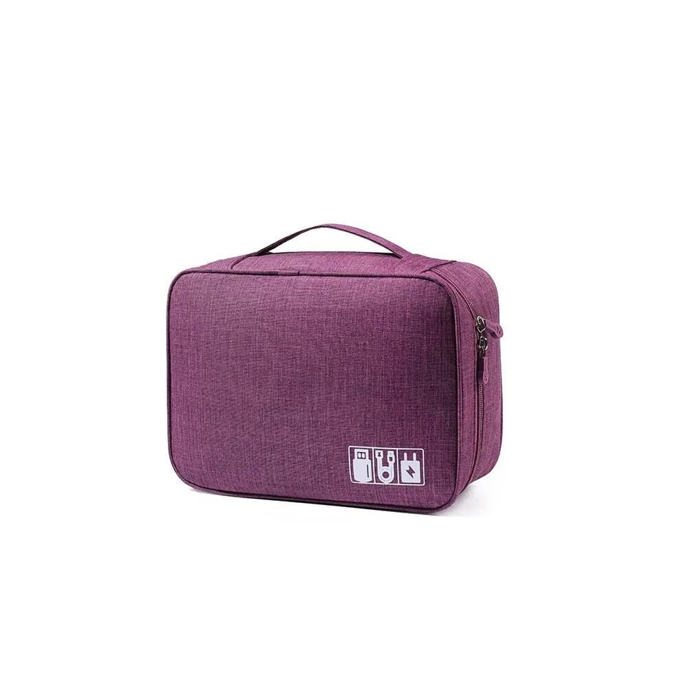 Large Capacity Electronics Organiser | Waterproof Travel Cable & Charger Storage Bag