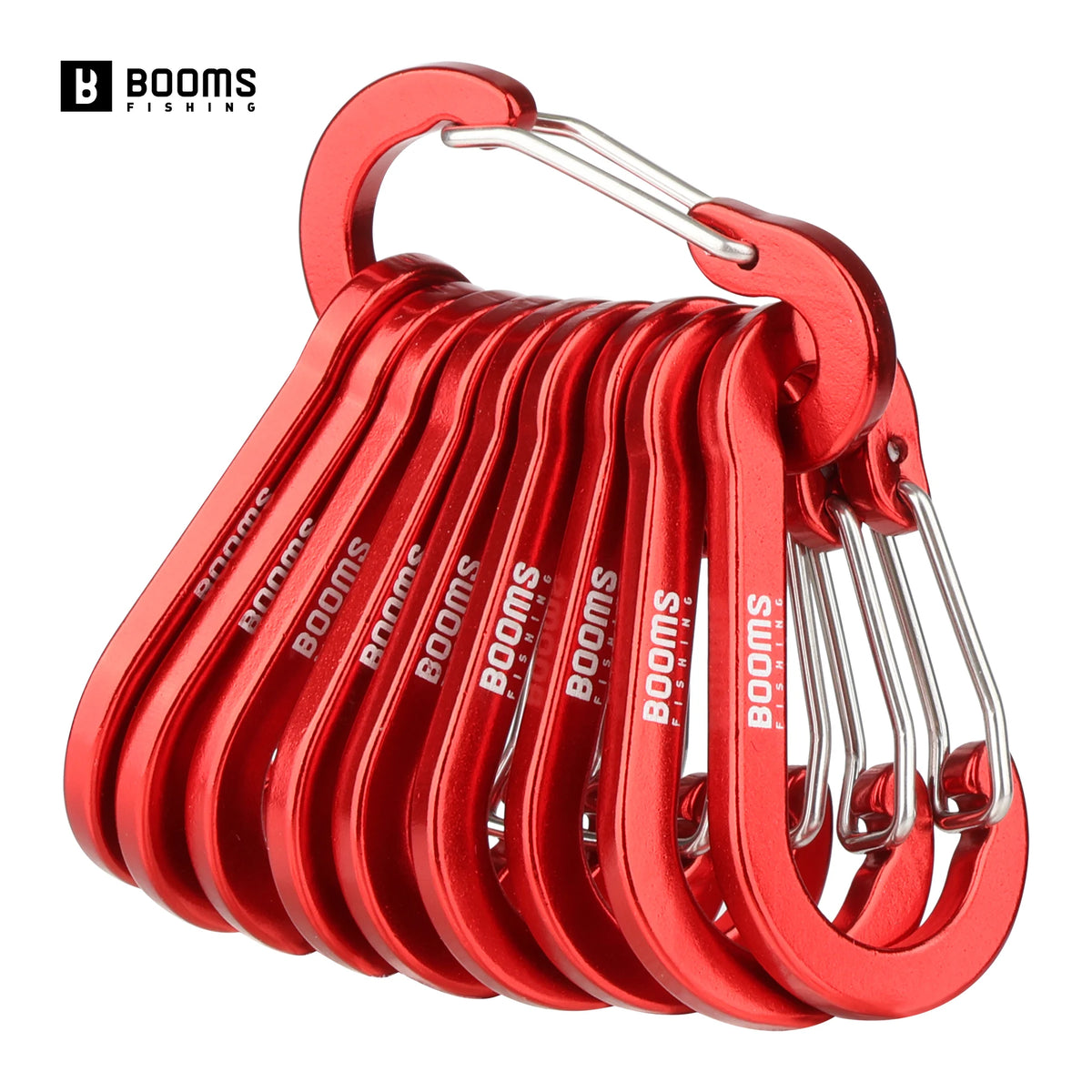 Booms Fishing CC1 2-Inch Aluminium Mini Carabiner Clips | 10 Pack