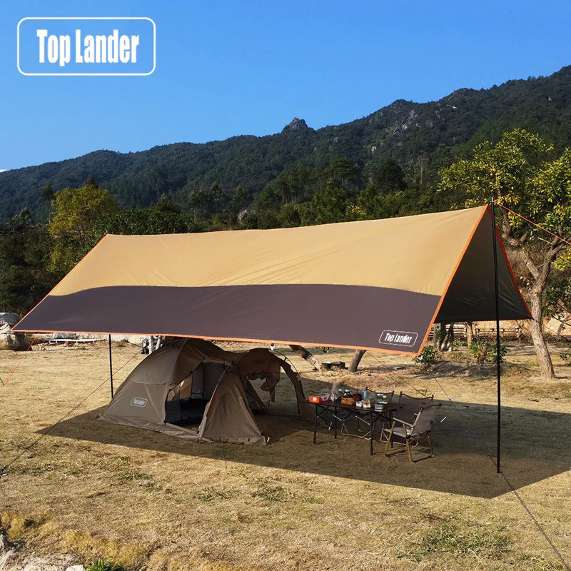 Top Lander 4.4 × 6m Waterproof Camping Tarp | 210D Oxford Touring Awning