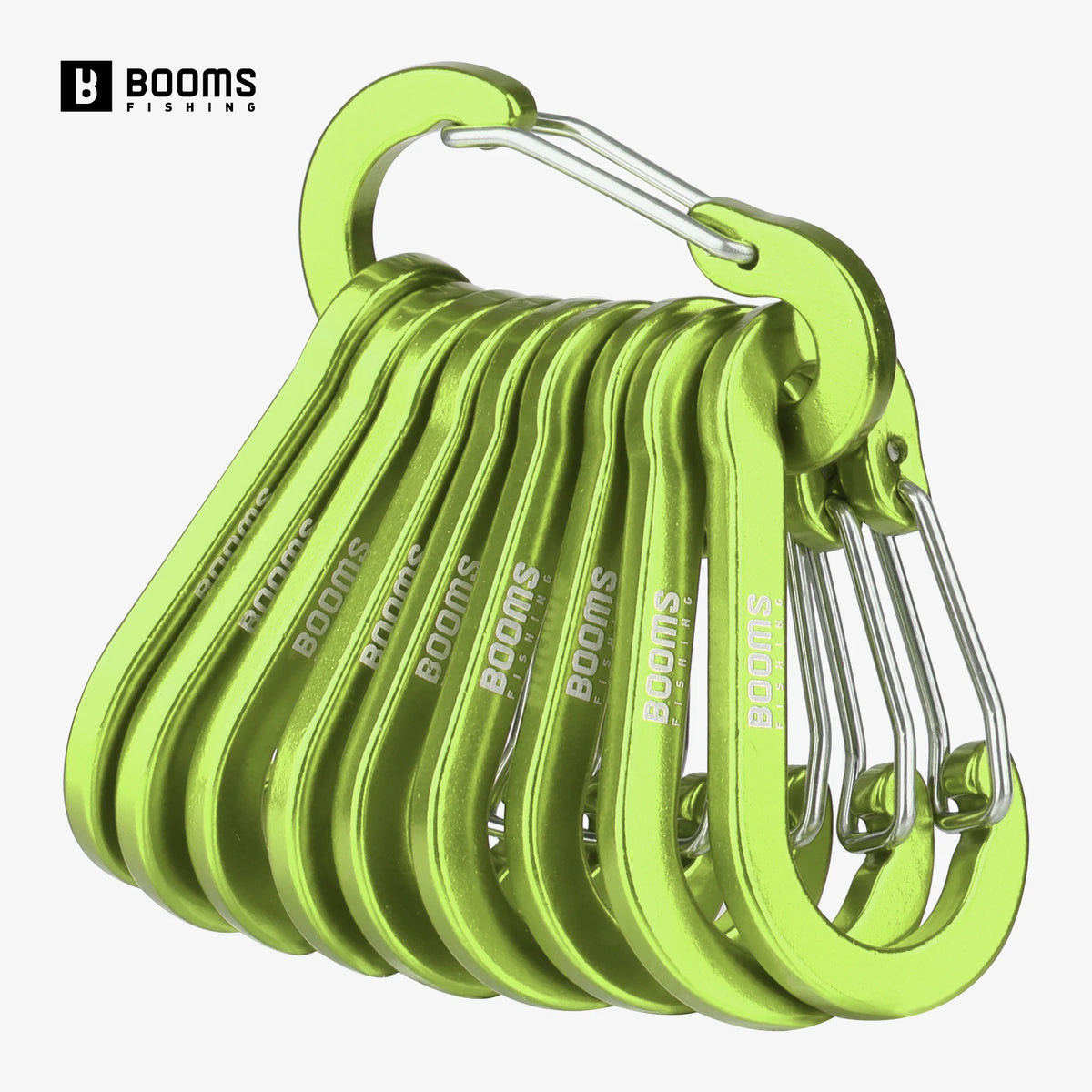 Booms Fishing CC1 2-Inch Aluminium Mini Carabiner Clips | 10 Pack