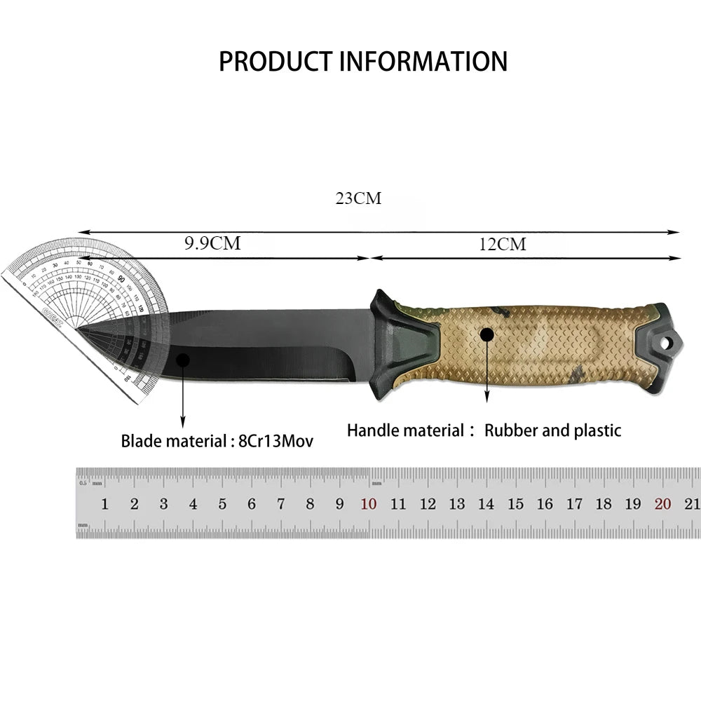 1500 Full Tang Fixed Blade Camping Knife | 9.9cm Blade with Sheath