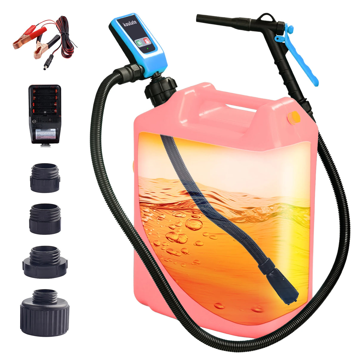 Portable Electric Fuel Transfer Pump | 12V/Battery Powered 3.2 GPM Pump