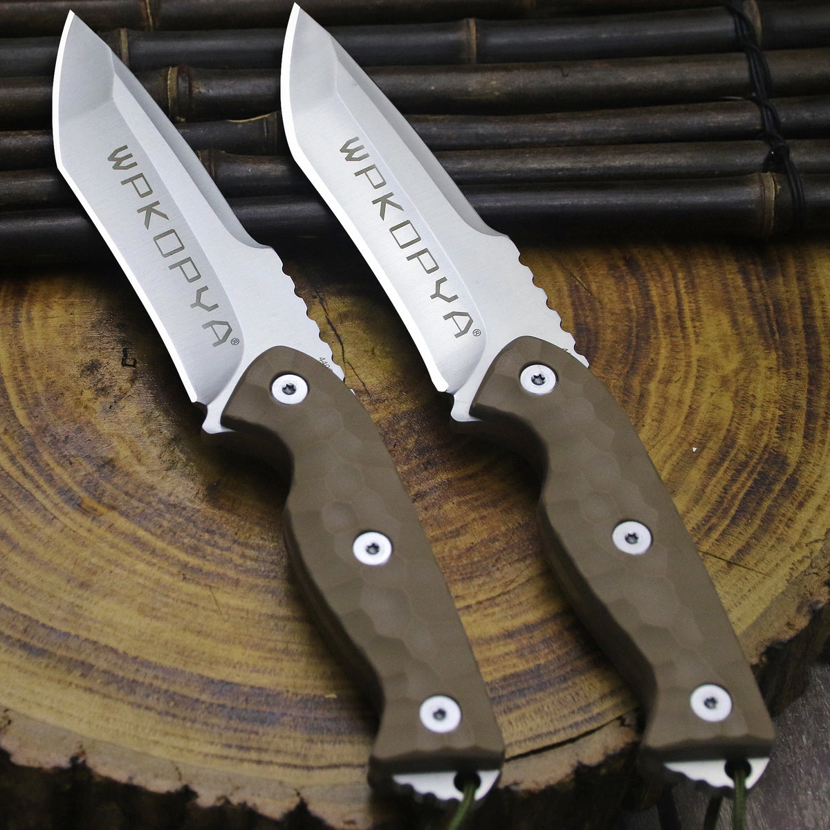 440C Steel Fixed-Blade Knife | Full Tang Fibre Handle