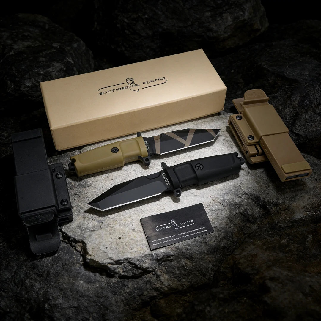 N690 Steel Compact Fixed-Blade Knife | 19cm Straight Blade with Sheath