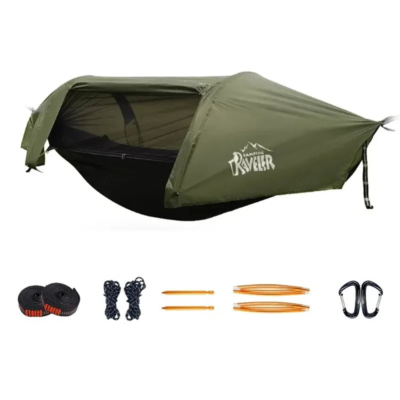 3-in-1 Camping Hammock Tent | Mosquito Net & 3000mm Rainfly