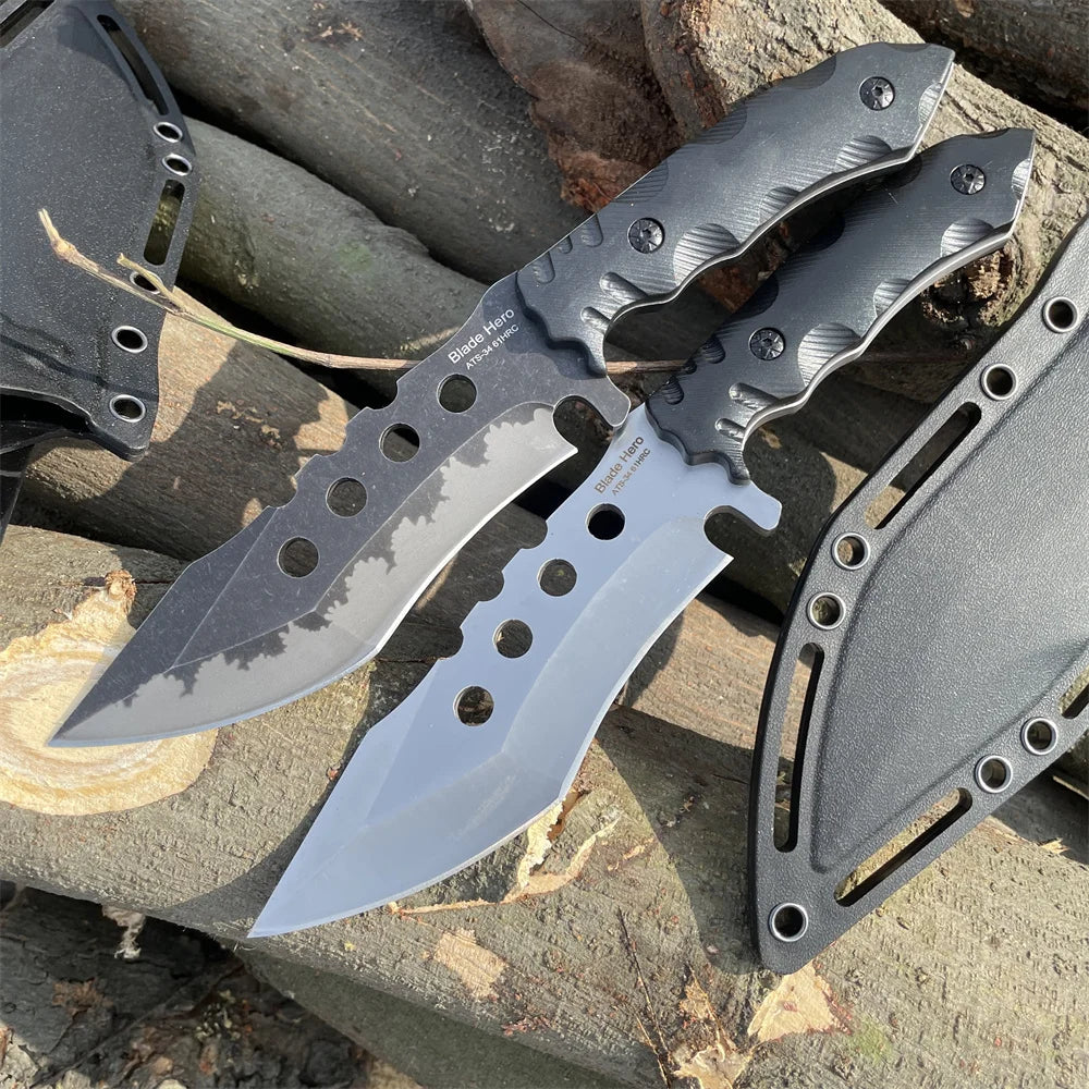 ATS-34 Full Tang Fixed Blade Knife | 23cm Outdoor Utility Knife