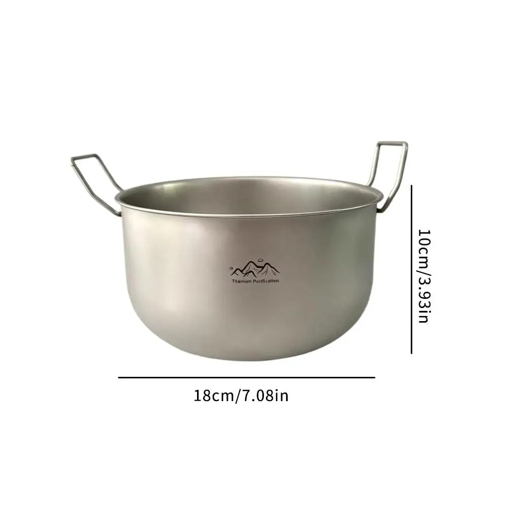 2L Titanium-Treated Camping Pot | Folding Handles