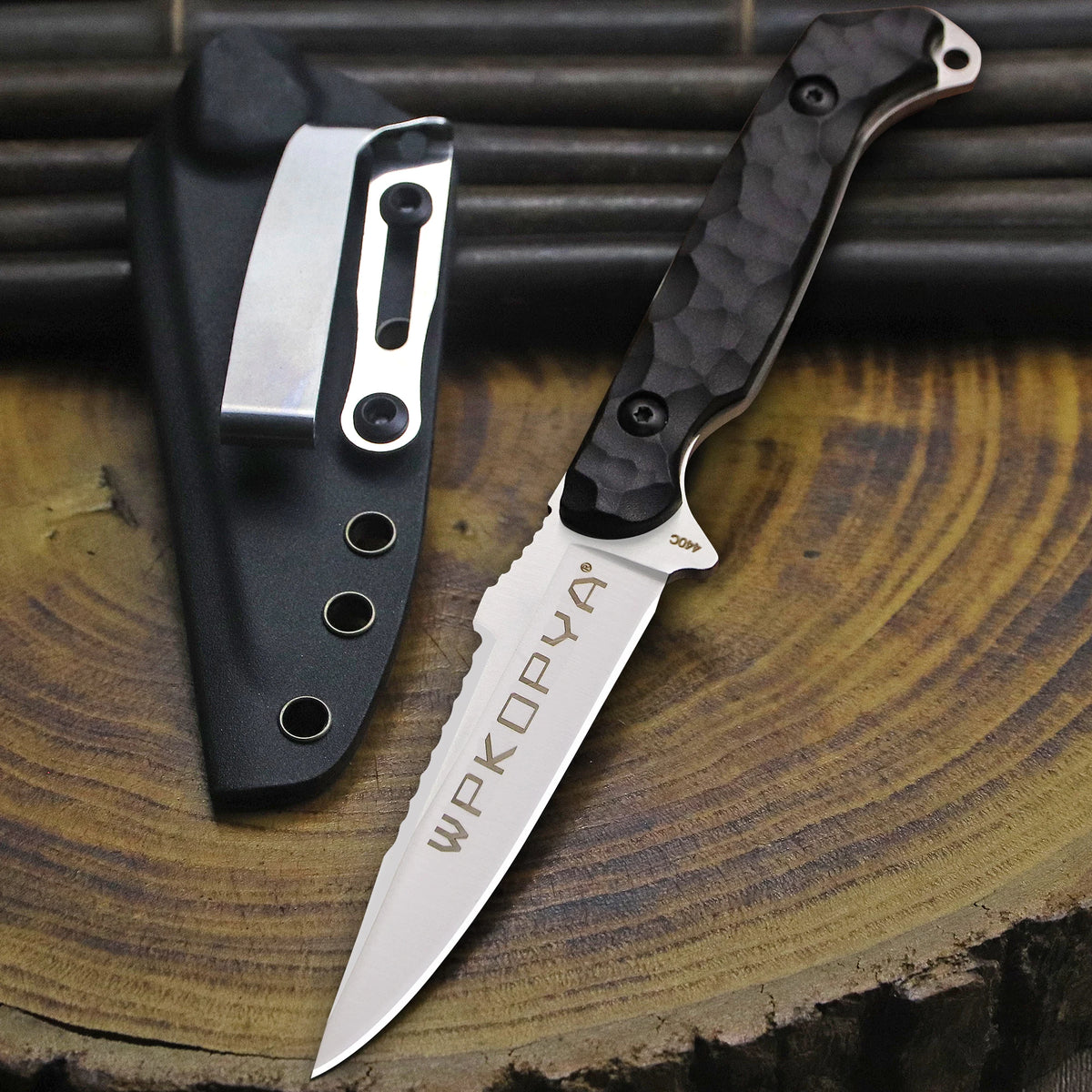 WPKOPYA 440C Fixed Blade Knife | 3 Styles | Compact Outdoor Knife with Sheath