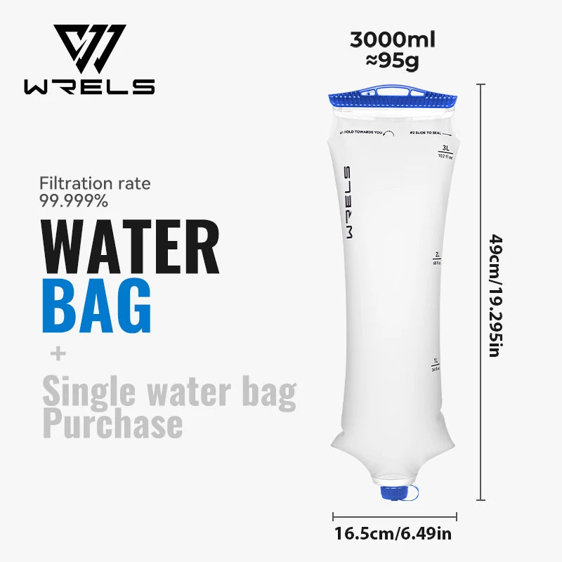 WRELS Foldable Water Collection & Filtration Bag | 2L & 3L
