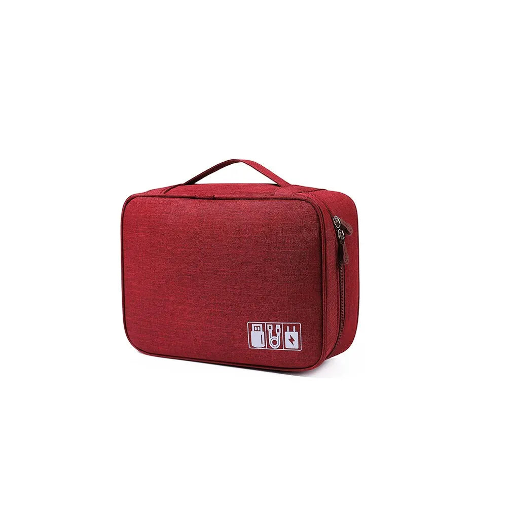 Large Capacity Electronics Organiser | Waterproof Travel Cable & Charger Storage Bag