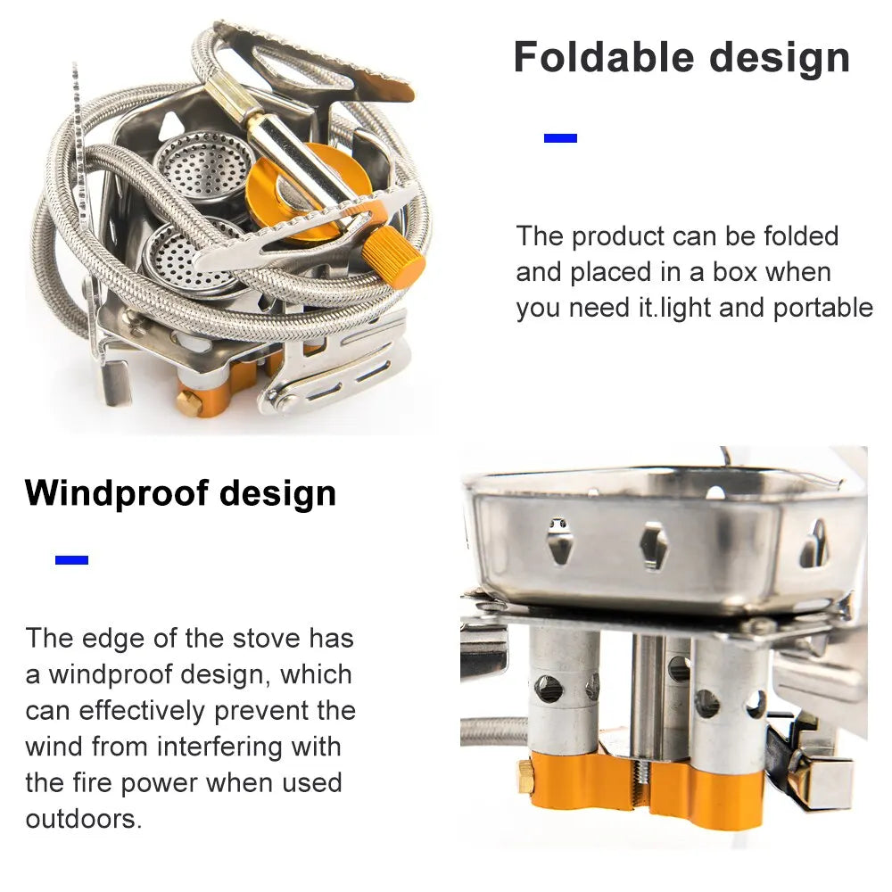 Widesea 6800W Portable Camping Gas Stove | High-Power Outdoor Burner
