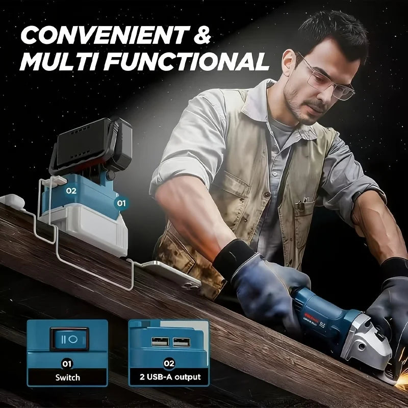 15-LED Work Light | Makita-Compatible 18V Battery Spotlight