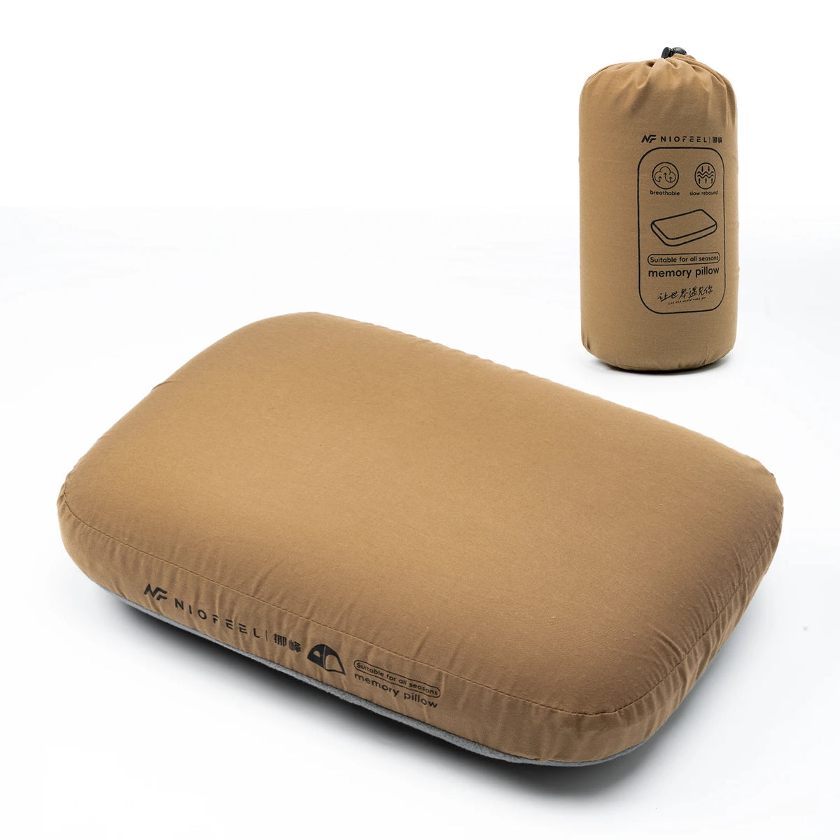 Memory Foam Camping Pillow | Compact Travel & Neck Support Pillow