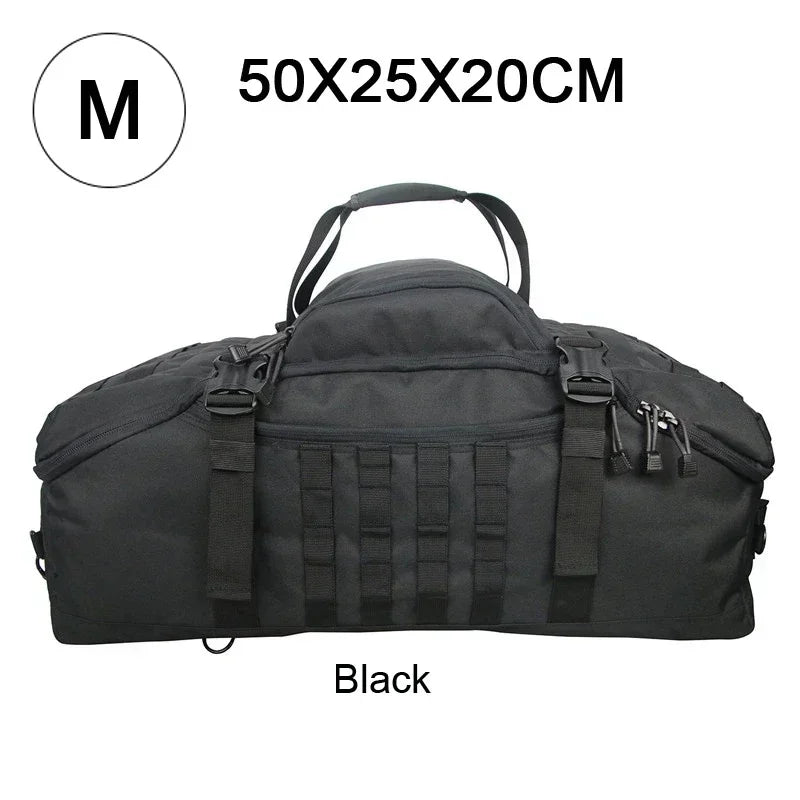 25L–80L 3-Way Camping Duffle Backpack | MOLLE Travel & Gear Bag
