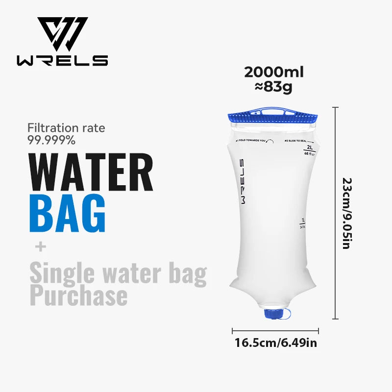 WRELS Foldable Water Collection & Filtration Bag | 2L & 3L