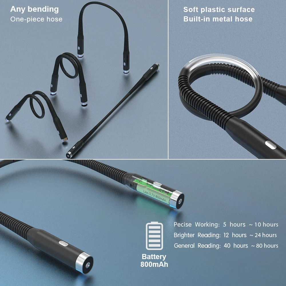 Rechargeable LED Neck Light | Flexible Hands-Free Reading & Camping Light