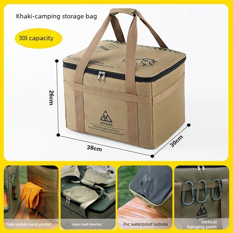 30–40L Padded Camping Storage Bag | Adjustable Dividers & MOLLE Webbing
