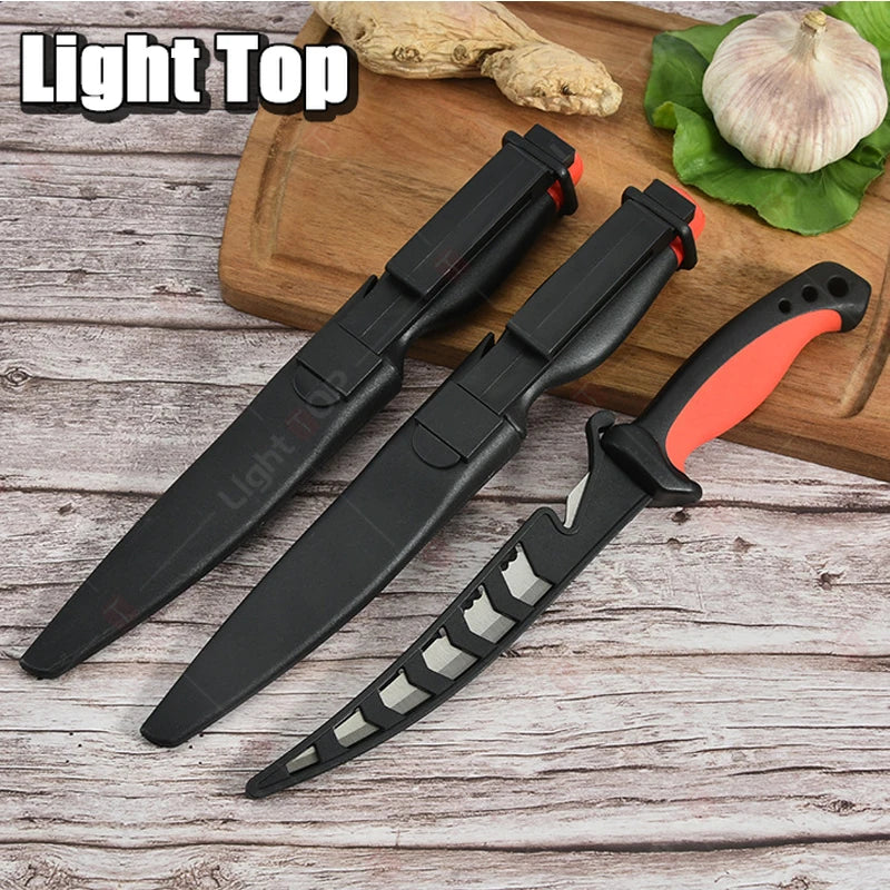 3Cr13 Stainless Steel Fish Filleting & Utility Knife | 14.4cm Blade with Cover