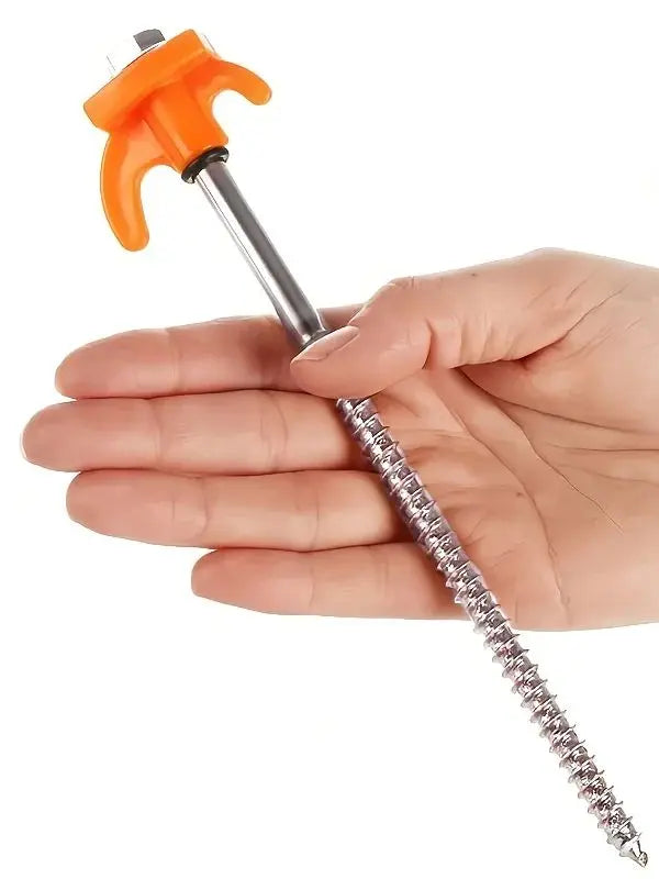 Heavy-Duty Screw-In Tent Pegs | Threaded Ground Anchors