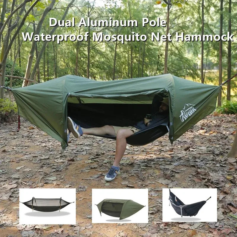 3-in-1 Camping Hammock Tent | Mosquito Net & 3000mm Rainfly