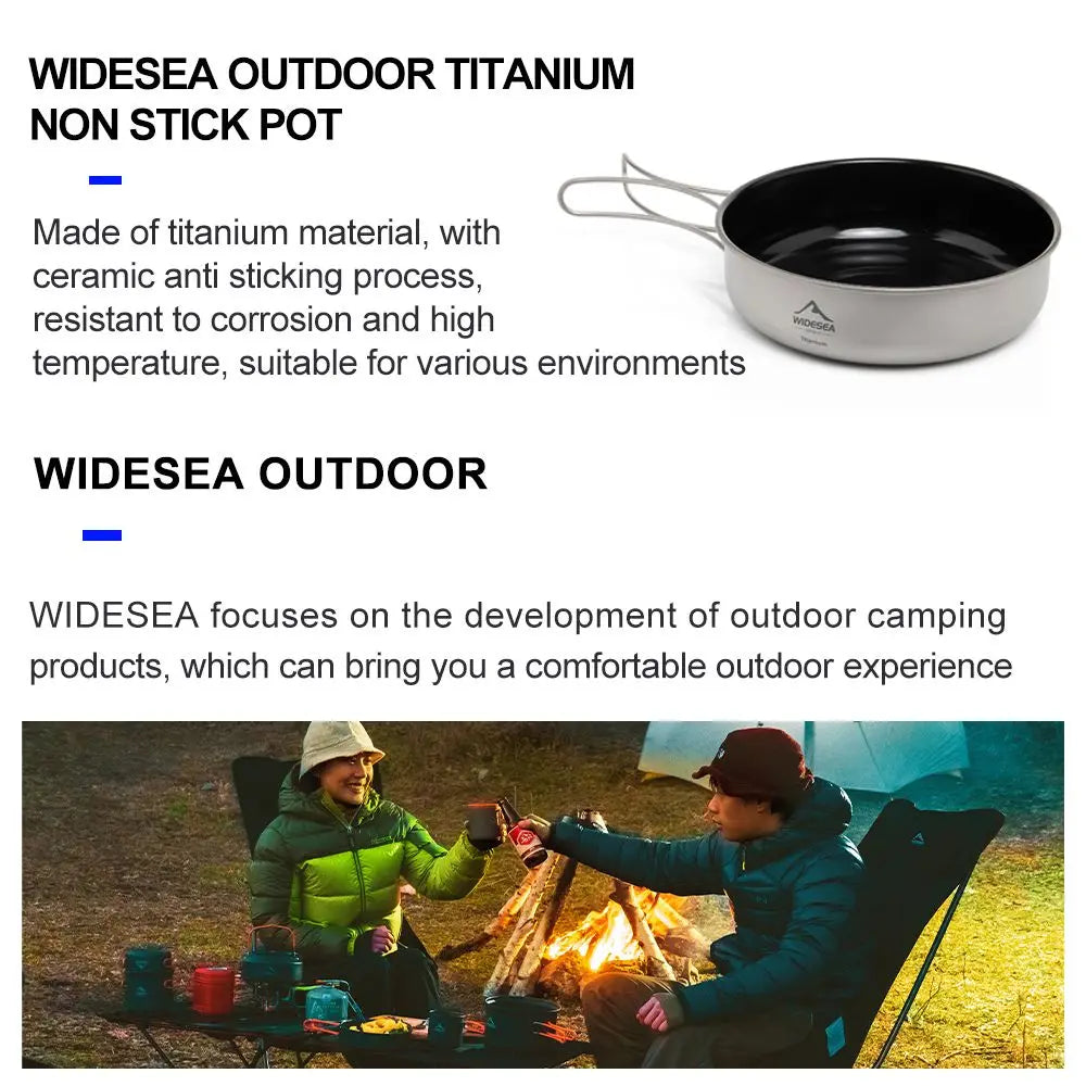 Widesea WSTC-109 Titanium Camping Cookware Set | 1300ml
