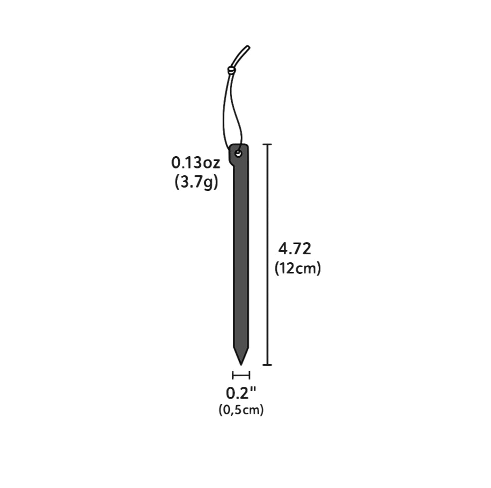 Ultralight Carbon Fibre Tent Pegs | 12cm Lightweight Camping Stakes