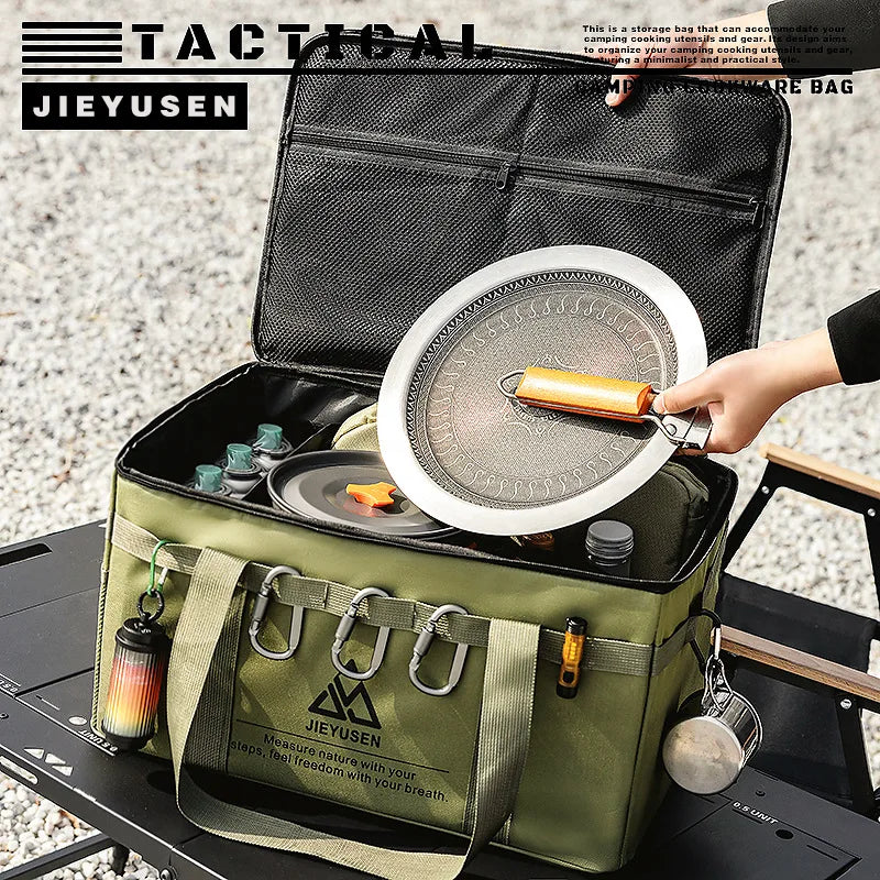 30–40L Padded Camping Storage Bag | Adjustable Dividers & MOLLE Webbing