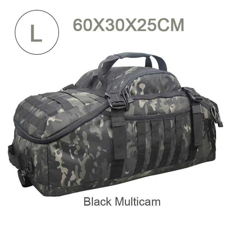 25L–80L 3-Way Camping Duffle Backpack | MOLLE Travel & Gear Bag