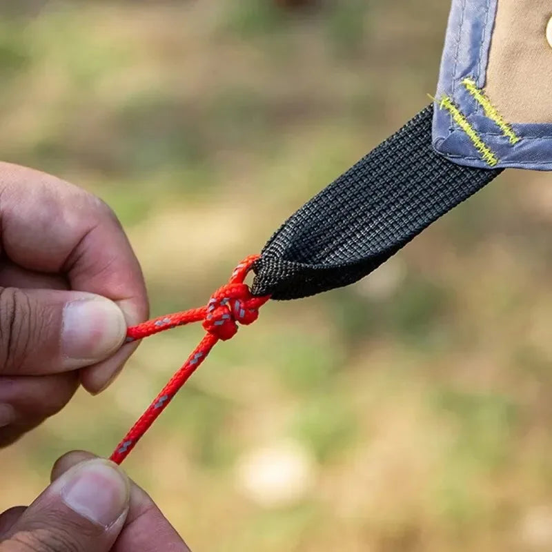 4-Pack Reflective Tent Guy Lines | 4m with Aluminium Tensioners