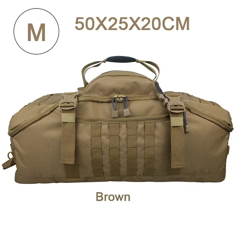 25L–80L 3-Way Camping Duffle Backpack | MOLLE Travel & Gear Bag