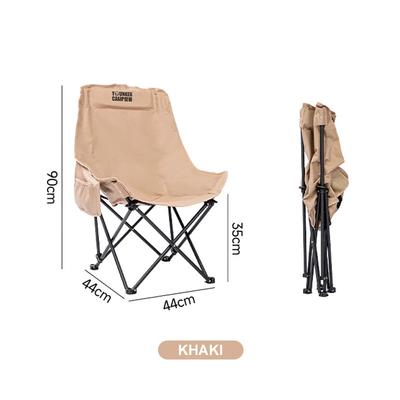 Portable Folding Moon Chair | Padded Camping & Outdoor Chair