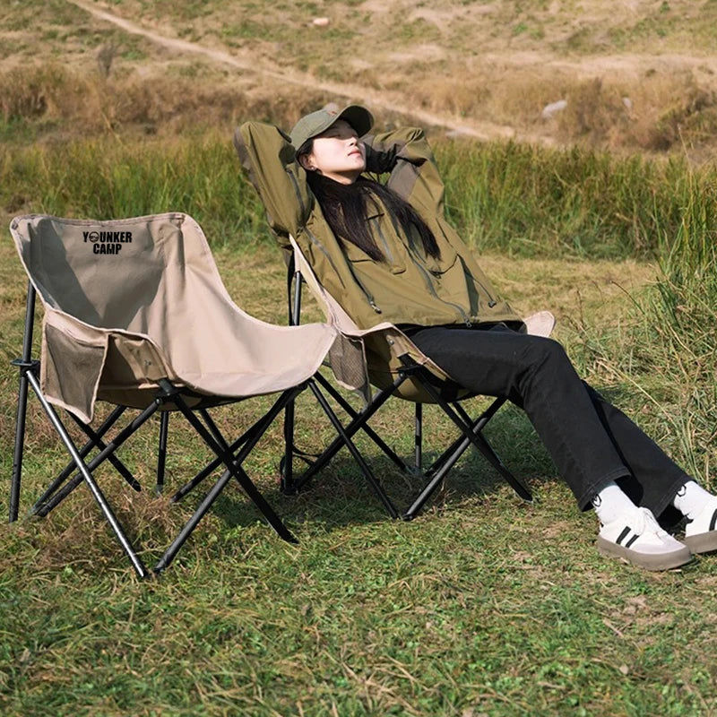 Portable Folding Moon Chair | Padded Camping & Outdoor Chair