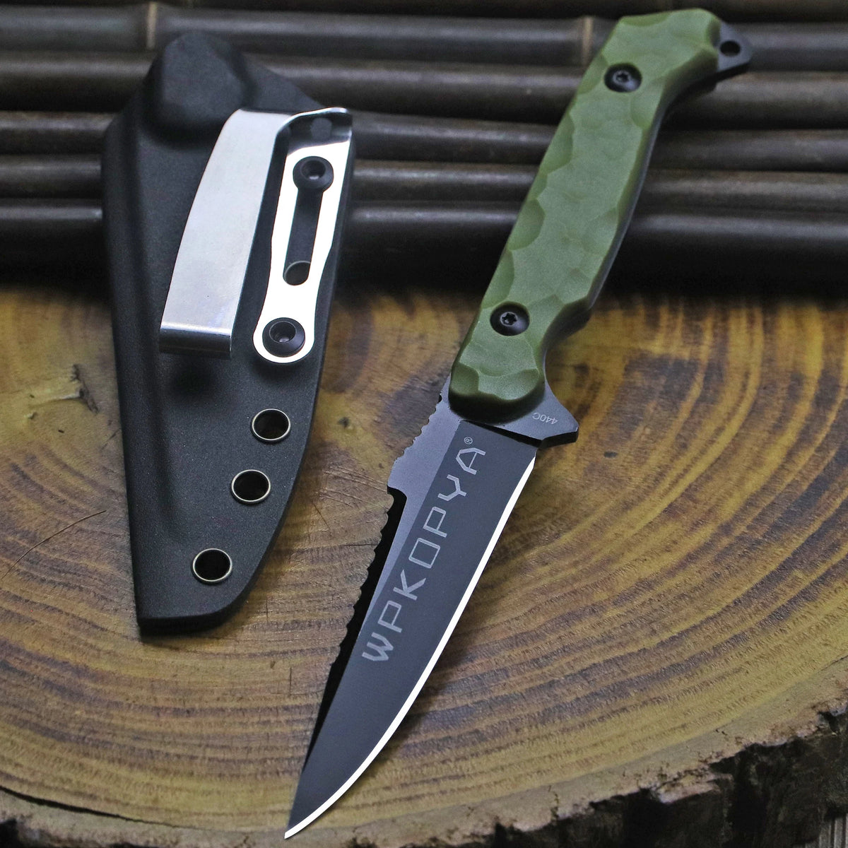 WPKOPYA 440C Fixed Blade Knife | 3 Styles | Compact Outdoor Knife with Sheath