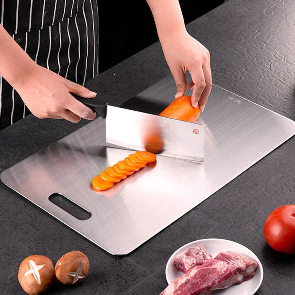 Stainless Steel Cutting Board | Double-Sided Camp Kitchen Prep Board