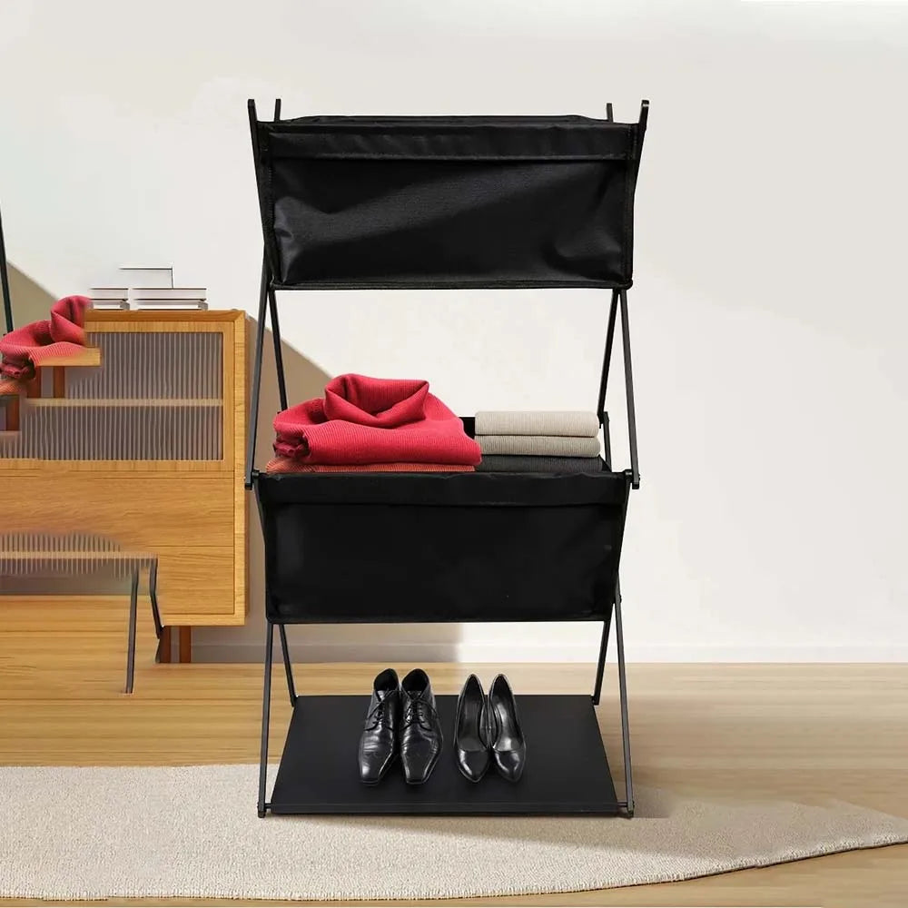 3-Tier Folding Camping Storage Rack | Portable Camp Kitchen Organiser
