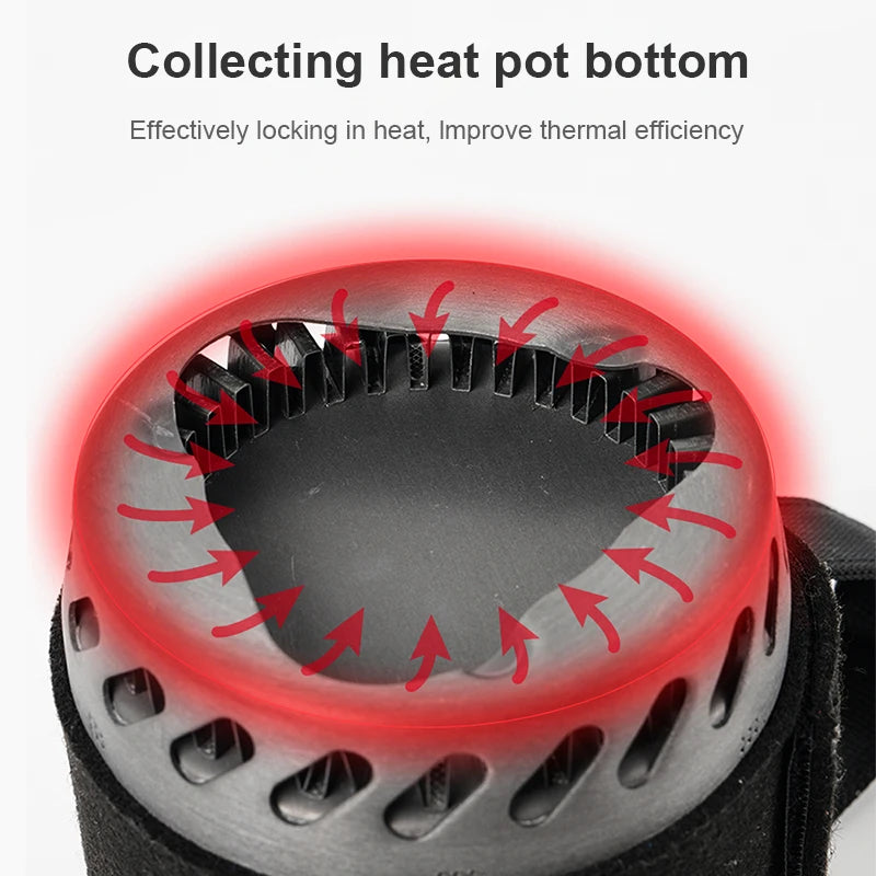 BRS-61 Integrated Camping Stove System | 1500W Heat-Exchange Cooking Pot