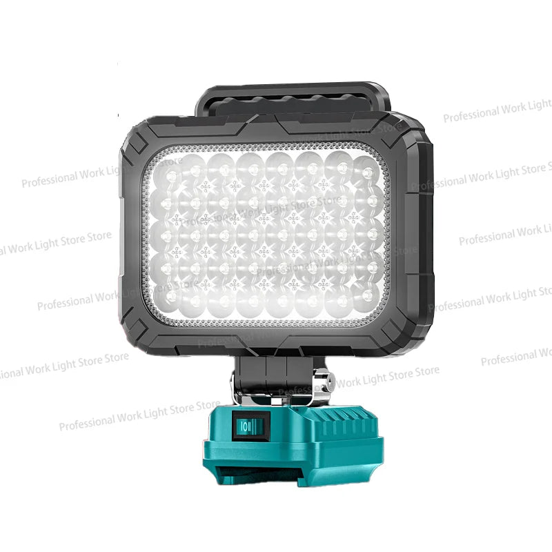 LED Work Light | Makita-Compatible 14.4V–18V Battery Floodlight