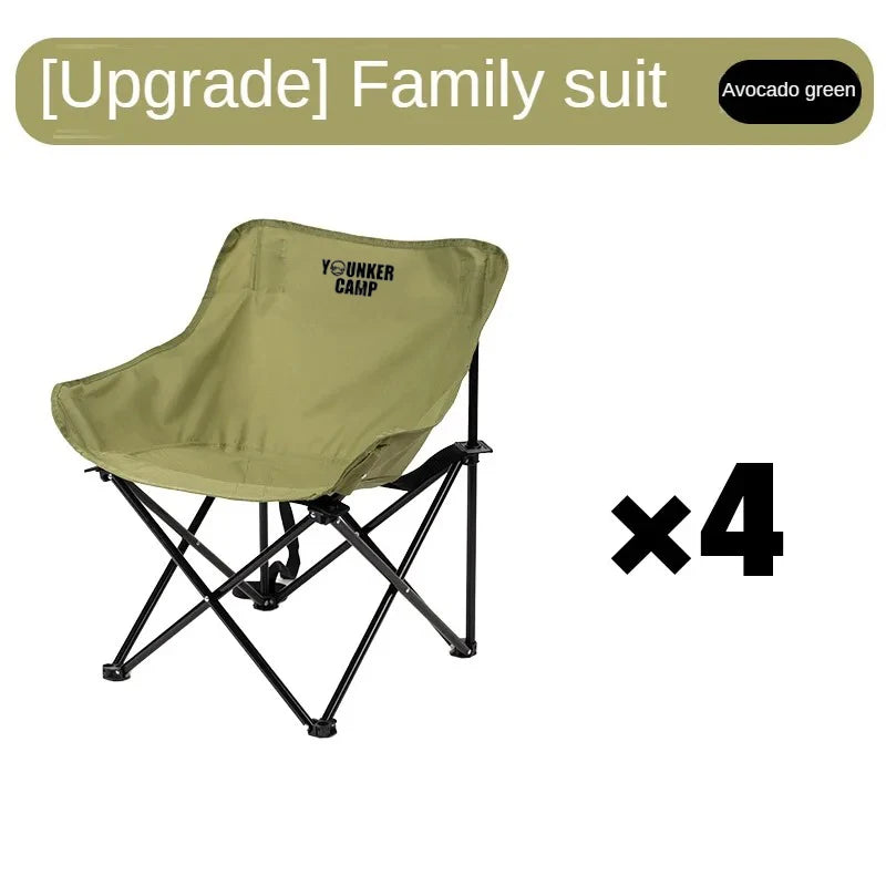 Portable Folding Moon Chair | Padded Camping & Outdoor Chair