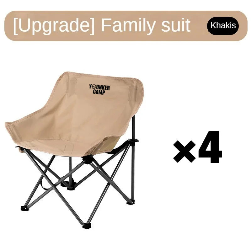 Portable Folding Moon Chair | Padded Camping & Outdoor Chair