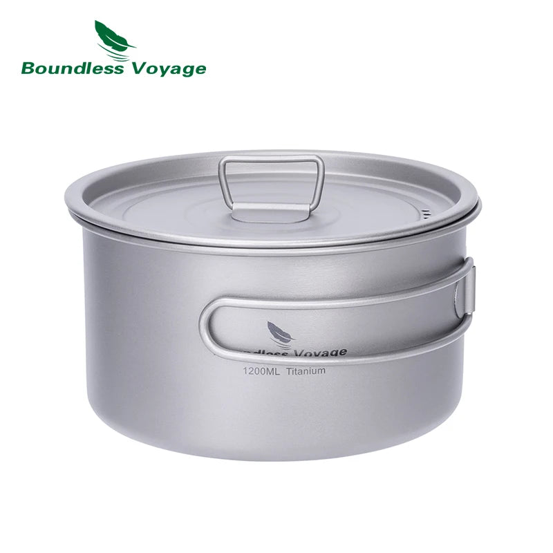 Titanium Camping Cookware Set | Lightweight Nesting Pots & Kettle