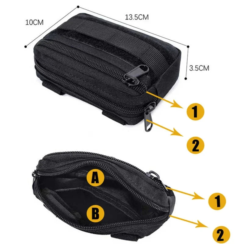 Tactical Molle Waist Pouch | Double-Layer EDC Utility Bag