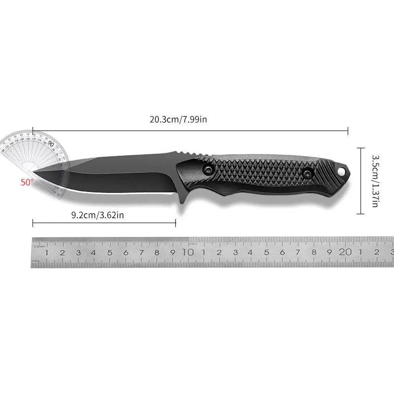 Portable Fixed Blade Utility Knife with Sheath | 9.2cm Steel Blade