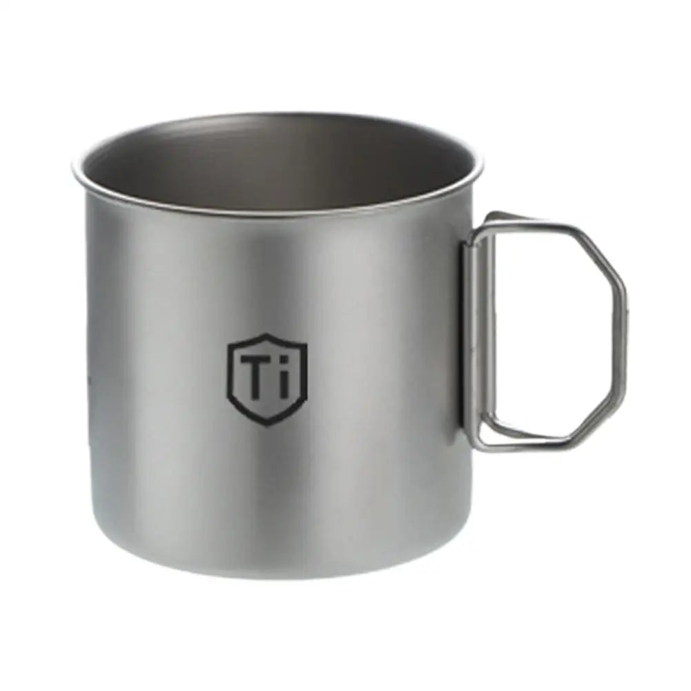 Titanium-Coated Camping Mug | Lightweight Cup with Folding Handles